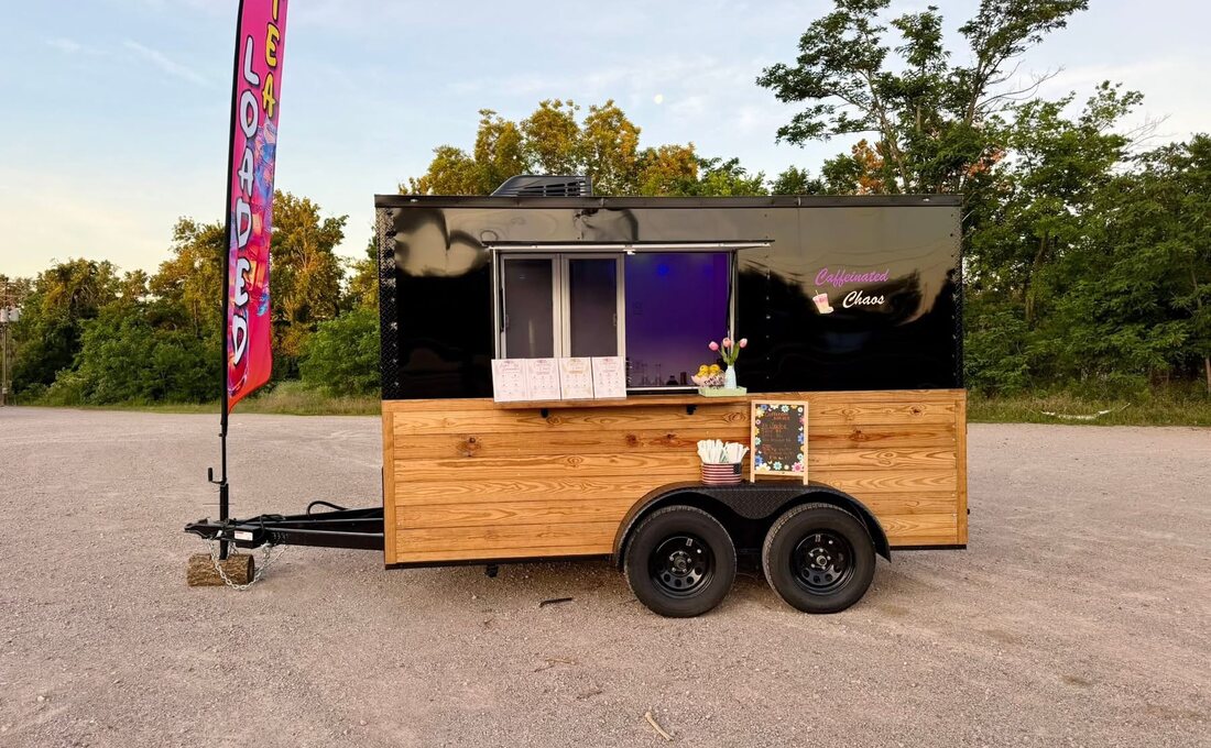 The Caffeinated Chaos mobile drink trailer